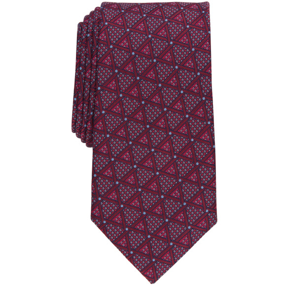 Perry Ellis Men Tolbert Geometric Print Tie Red - Picture 1 of 1